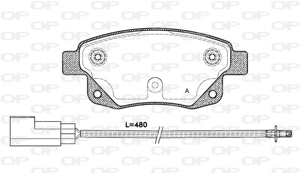 OPEN PARTS Piduriklotsi komplekt,ketaspidur BPA1252.01